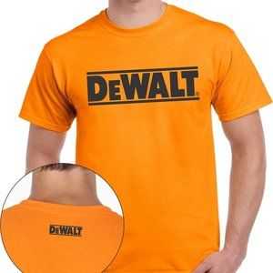 DEWALT LOGO T-SHIRT *  CLEARANCE  MEN BRAND NEW CONSTRUCTION OR HANDYMAN APPAREL